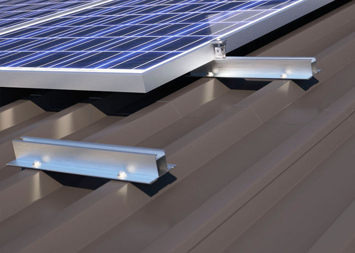 Minirail zonne-stellingsysteem voor metalen dak