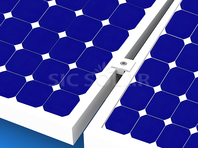 Trapeziumvormige dakklem op zonne-energie