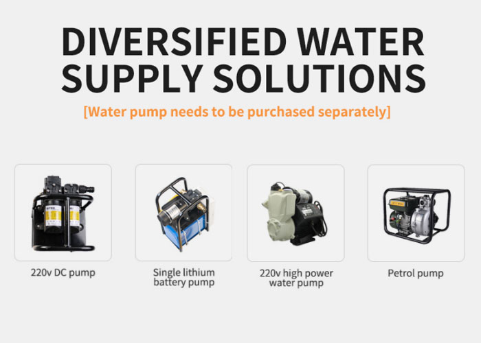 Diversified water supply solutions for solar panel cleaning machine Diversified water supply solutions for solar panel cleaning machine