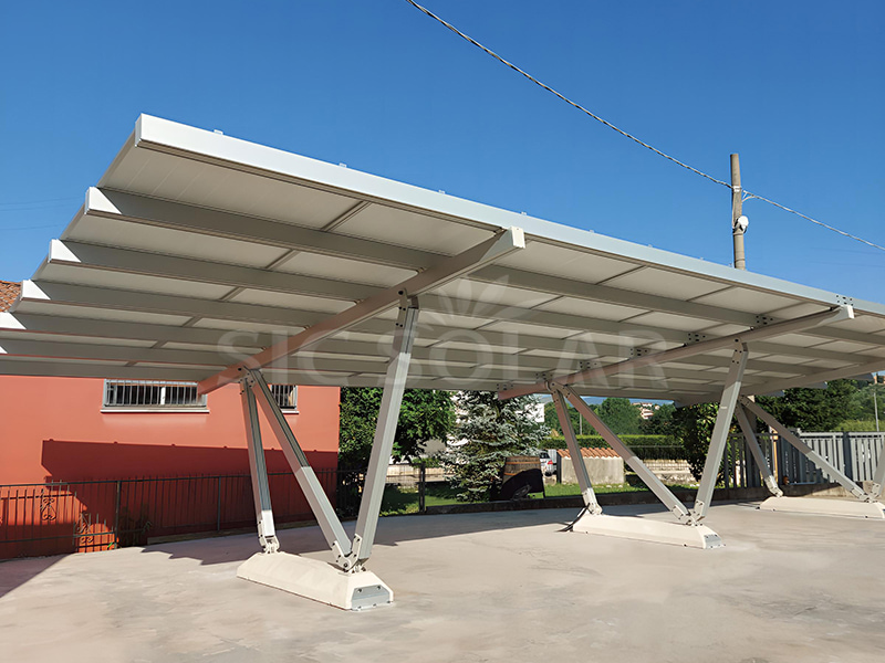 Aluminium carportsysteem op zonne-energie