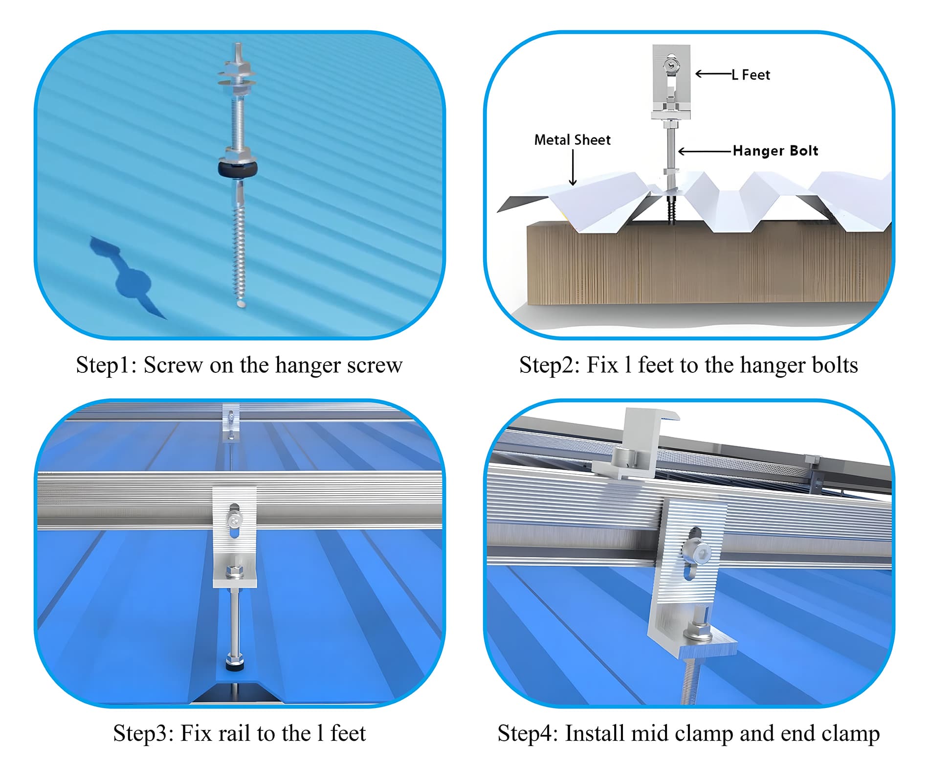 Solar Hanger Bolts Installation