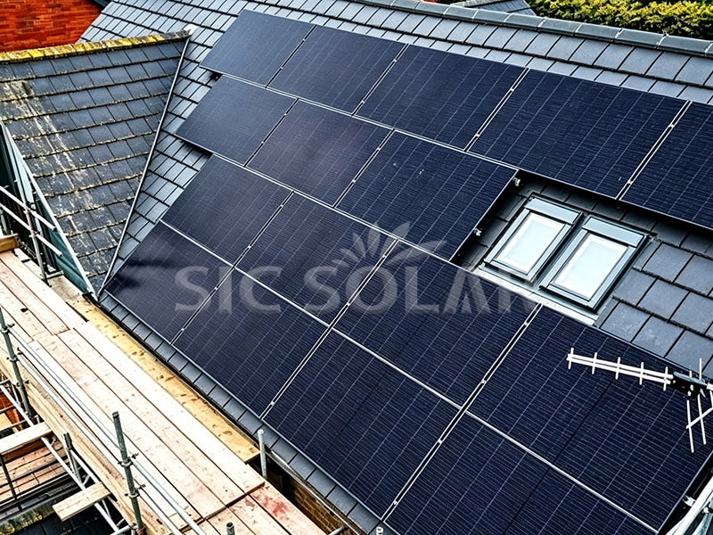 slanted roof structure
