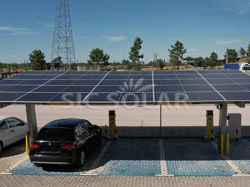30KW aluminium zonnecarport montagesysteem in Portugal