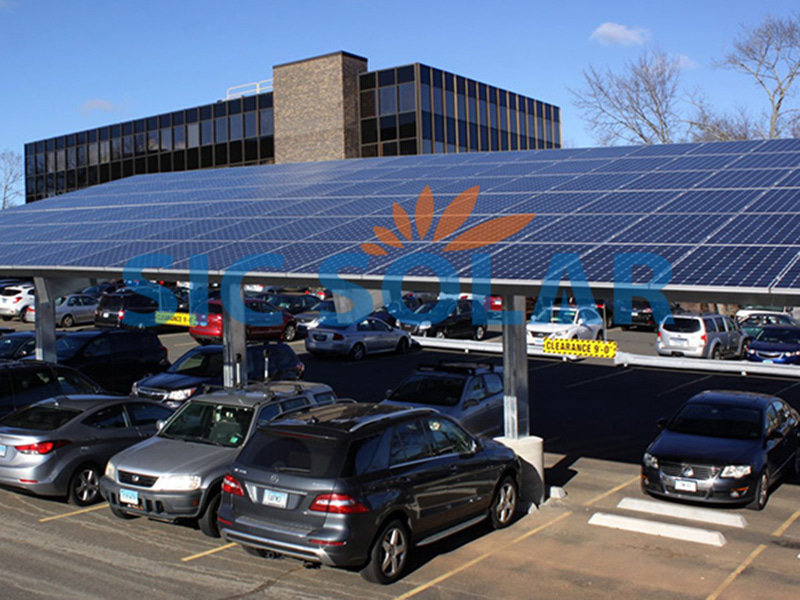 50 KW zonnepaneel montageconstructie carport in Amerika
