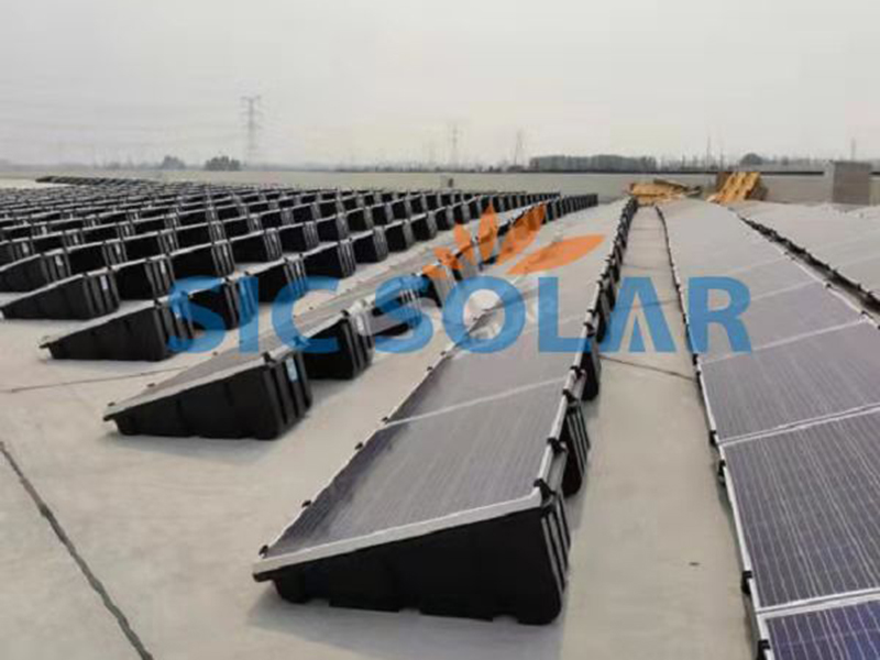 2,3 MW HDPE PV-ballastmontagesysteem in India | Sic-solar.com