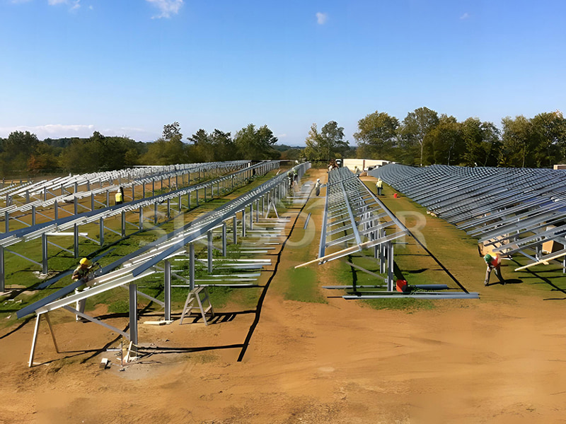1MW zonnepanelen grondmontageframes in de Verenigde Staten