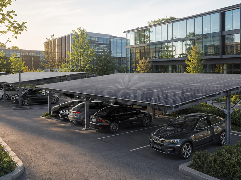 100KW Carport Solar Mounting Structure In Germany