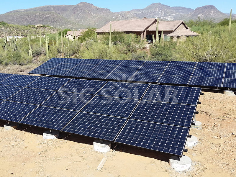25KW grondgemonteerde zonnepaneelframes in de VS