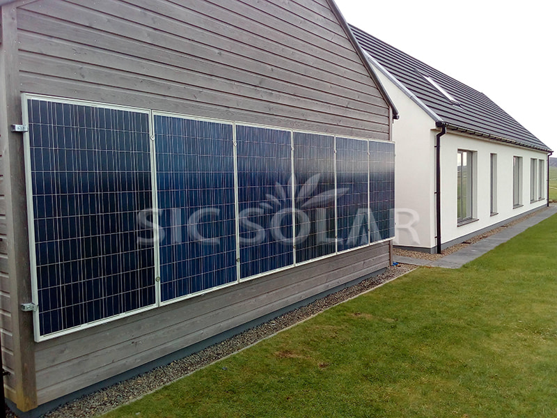 3KW verticale wandgemonteerde zonnepanelen in India