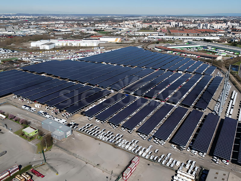 16MW Franse carportsystemen op zonne-energie