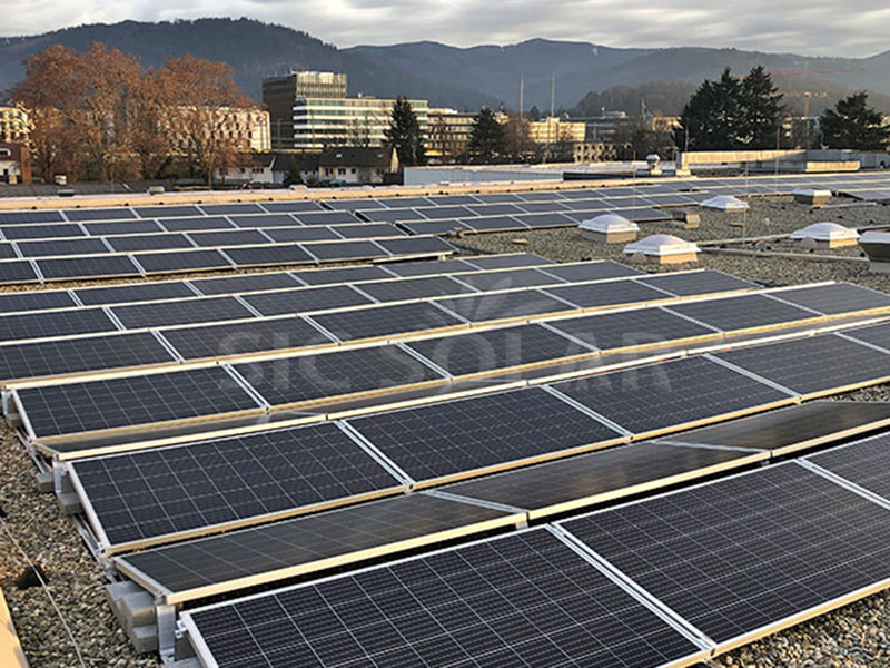 500KW zonnepaneelmontagesystemen voor platte daken