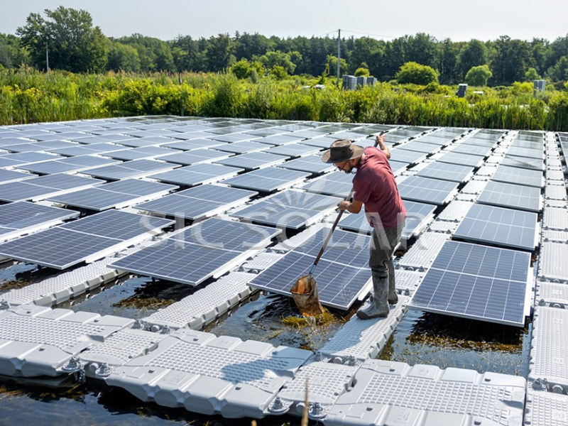 200 kW zonnepanelen drijvend op water in de VS