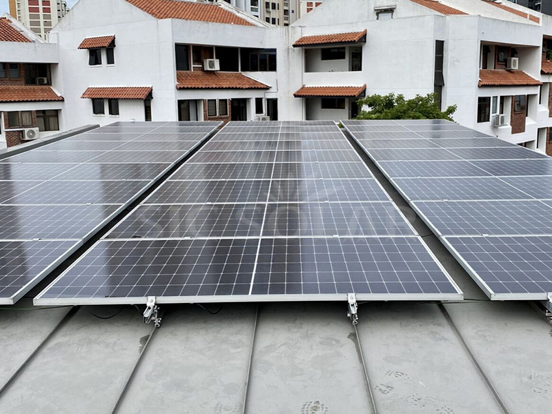 30KW metalen dak zonne-montagesystemen voor Singapore