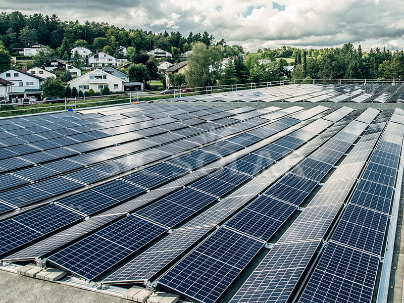 10MW Solar plat dak A-symmetrisch montagesysteem in Zweden