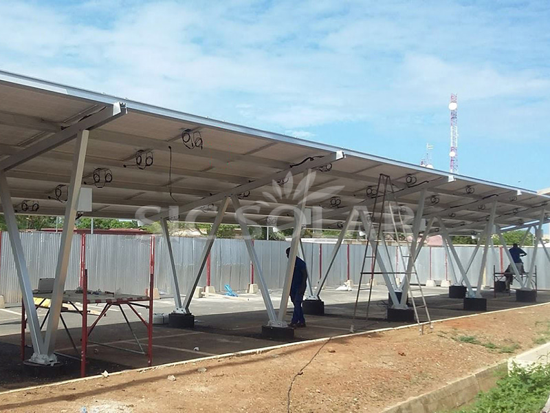 100KW Carport Zonnepaneel Montagestructuur in de Verenigde Arabische Emiraten